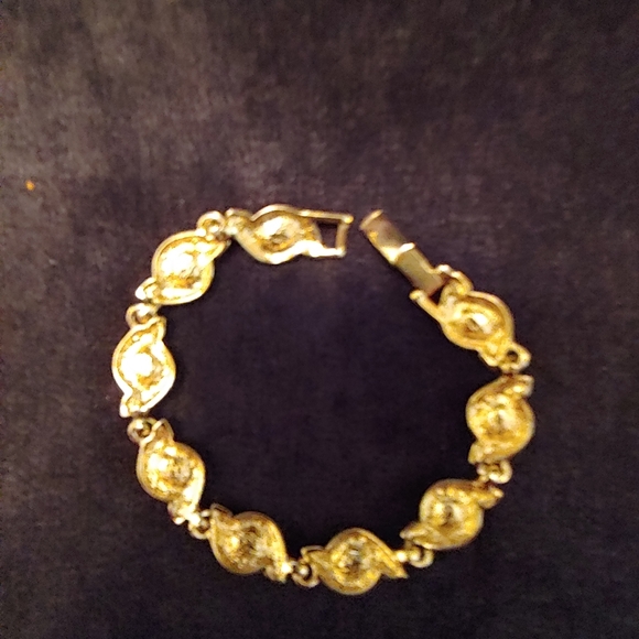 VTG High End  Gripoix Jewel Cabachon Bracelet - Picture 2 of 5